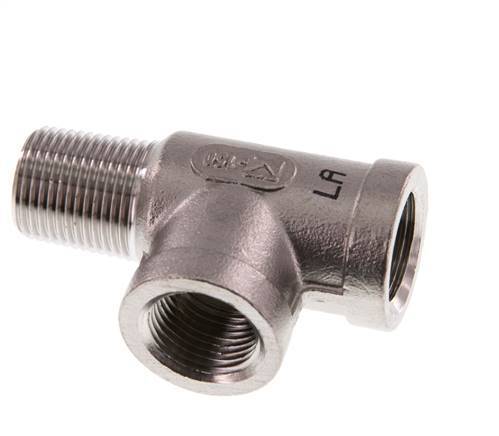 R 3/8'' x Rp 3/8'' M/F Stainless steel Tee 16 Bar