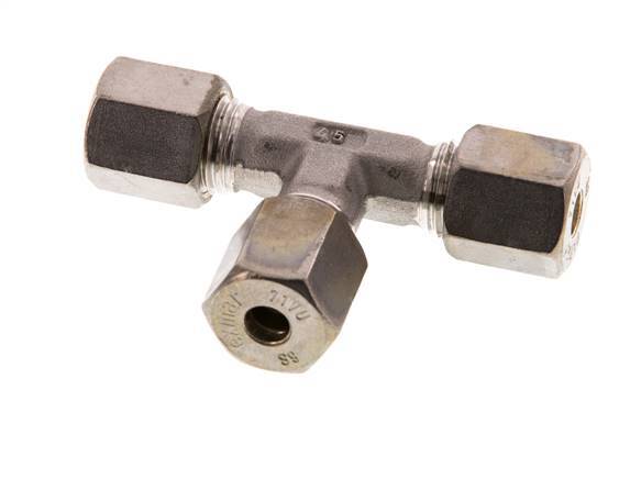 6S Stainless steel Tee Compression Fitting 630 Bar DIN 2353