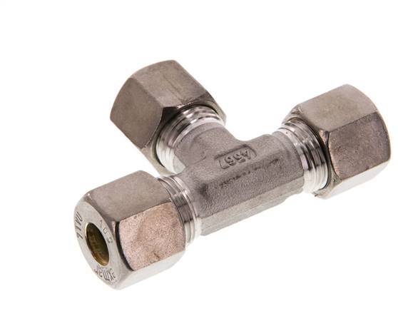 10S Stainless steel Tee Compression Fitting 630 Bar DIN 2353