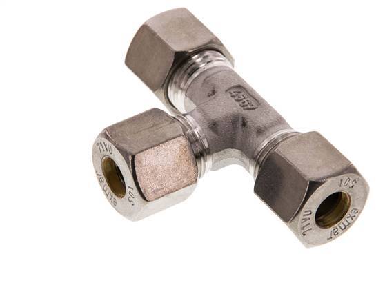 10S Stainless steel Tee Compression Fitting 630 Bar DIN 2353