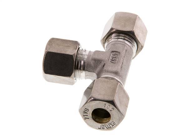 10S Stainless steel Tee Compression Fitting 630 Bar DIN 2353