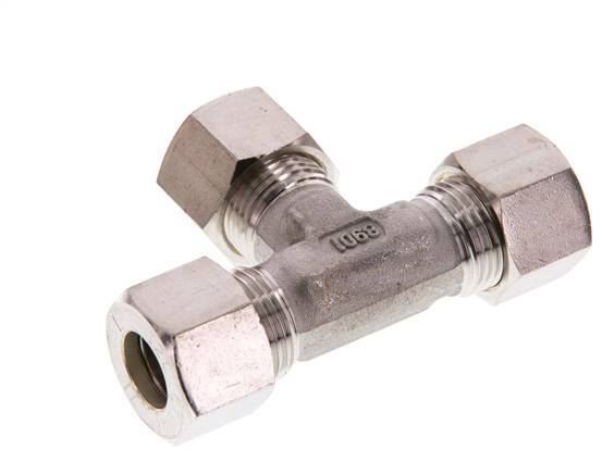 12L Stainless steel Tee Compression Fitting 315 Bar DIN 2353