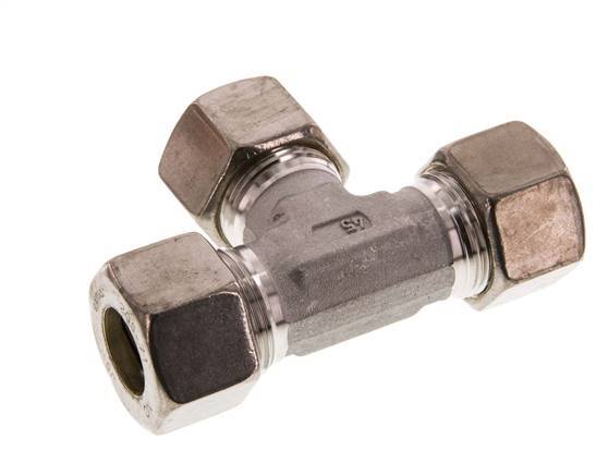 20S Stainless steel Tee Compression Fitting 400 Bar DIN 2353