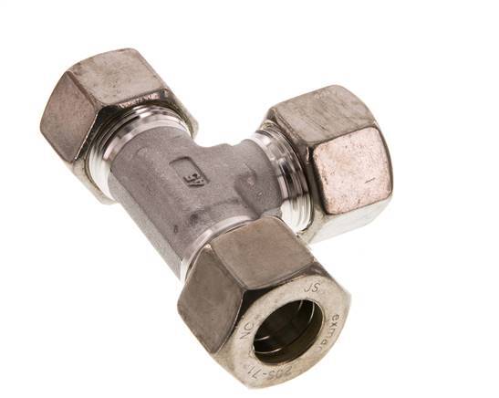 20S Stainless steel Tee Compression Fitting 400 Bar DIN 2353