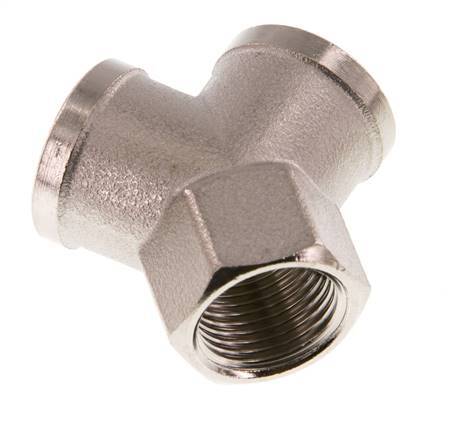 G 3/8'' Nickel plated Brass Y-Piece 16 Bar
