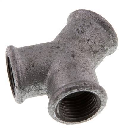 Rp 1/2'' Zinc plated Cast iron Y-Piece 25 Bar