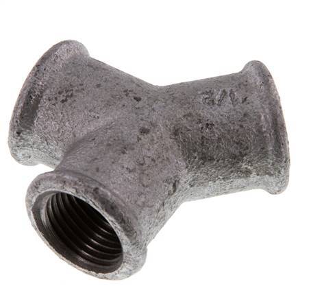 Rp 1/2'' Zinc plated Cast iron Y-Piece 25 Bar