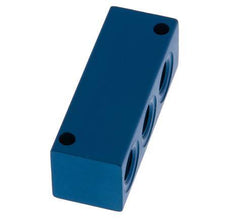4xG 1/8'' Aluminium Distributor Block One-sided 16 Bar