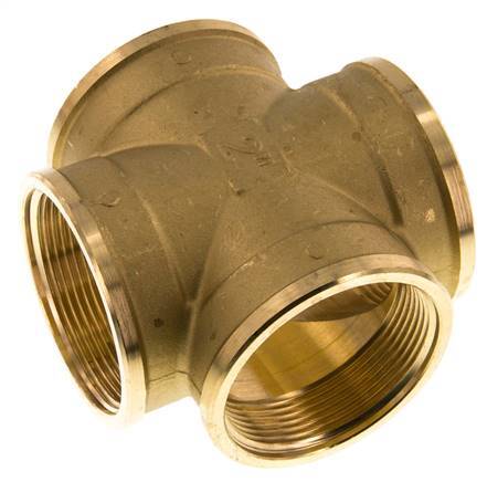 G 2'' Female Brass Cross 16 Bar