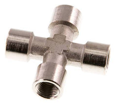 G 1/8'' Female Nickel plated Brass Cross 16 Bar [2 Pieces]