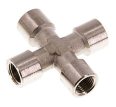 G 1/8'' Female Nickel plated Brass Cross 16 Bar [2 Pieces]