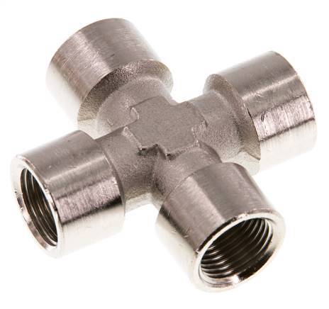 G 3/8'' FemaleNickel plated Brass Cross 16 Bar