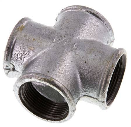 Rp 1 1/4'' Female Zinc plated Cast iron Cross 25 Bar