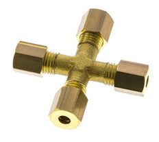 4mm Brass Cross Compression Fitting DIN EN 1254-2