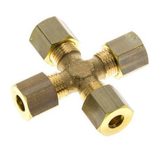 6mm Brass Cross Compression Fitting DIN EN 1254-2