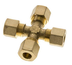 10mm Brass Cross Compression Fitting DIN EN 1254-2