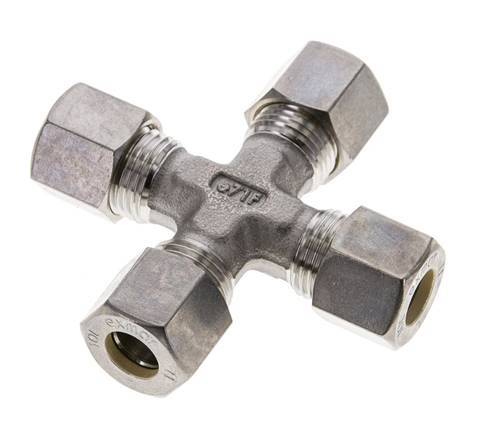 10L Stainless steel Cross Compression Fitting 315 Bar DIN 2353