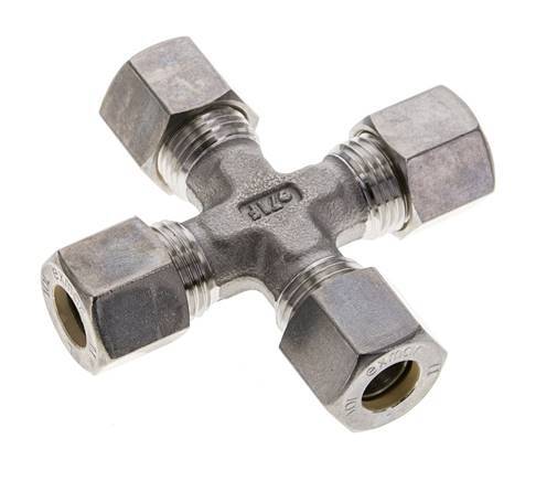 10L Stainless steel Cross Compression Fitting 315 Bar DIN 2353