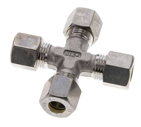 10L Stainless steel Cross Compression Fitting 315 Bar DIN 2353