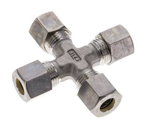 10L Stainless steel Cross Compression Fitting 315 Bar DIN 2353