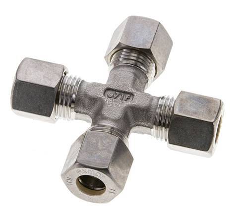 10L Stainless steel Cross Compression Fitting 315 Bar DIN 2353