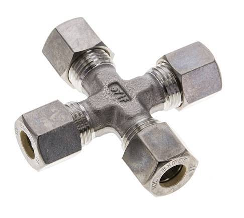 10L Stainless steel Cross Compression Fitting 315 Bar DIN 2353