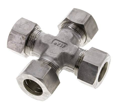 22L Stainless steel Cross Compression Fitting 160 Bar DIN 2353
