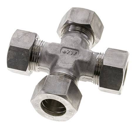 22L Stainless steel Cross Compression Fitting 160 Bar DIN 2353