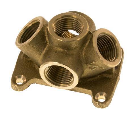 G 1/2'' Brass Wall Mounted 5-way Air Junction 16 Bar