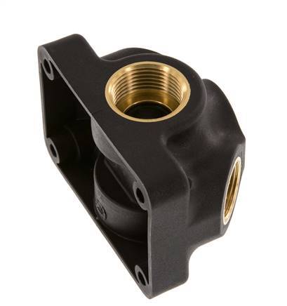 G 3/4'' x G 1/2'' Plastic Wall Mounted 5-way Air Junction with through-hole 15 Bar