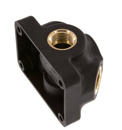 G 1/2'' Plastic Wall Mounted 5-way Air Junction with through-hole 15 Bar