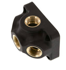 G 1/2'' Plastic Wall Mounted 5-way Air Junction with through-hole 15 Bar