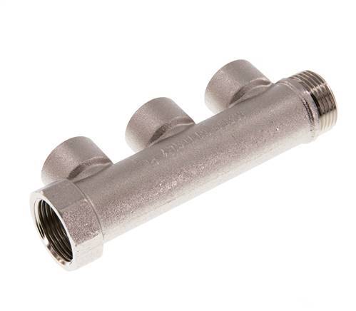 G 3/4'' x 3xG 1/2'' F/M/F Nickel plated Brass Distributor pipes 10 Bar