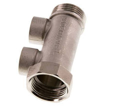 G 1'' x 2xG 1/2'' F/M/F Nickel plated Brass Distributor pipes 10 Bar