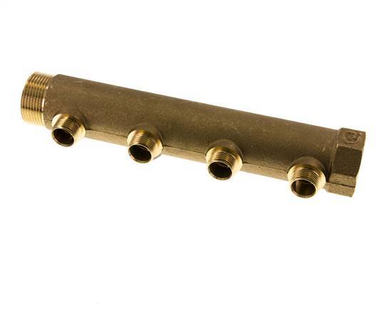 G 1 1/4'' x 4xG 1/2'' F/M/M Brass Distributor pipes 10 Bar