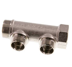 G 3/4'' x 2xG 1/2'' F/M/M Nickel plated Brass Distributor pipes 10 Bar