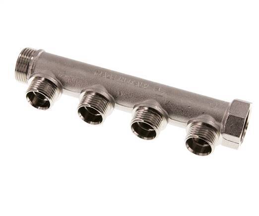 G 3/4'' x 4xG 1/2'' F/M/M Nickel plated Brass Distributor pipes 10 Bar