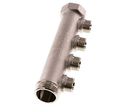 G 1'' x 4xG 1/2'' F/M/M Nickel plated Brass Distributor pipes 10 Bar