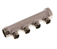 G 1'' x 4xG 1/2'' F/M/M Nickel plated Brass Distributor pipes 10 Bar