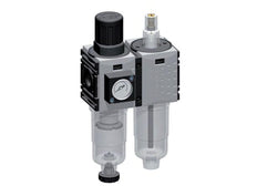 FRL 2-Part G1/4'' 800 l/min 0.2-4.0bar/3-58psi Auto 40 mm Pressure Gauge Polycarbonate Futura 0