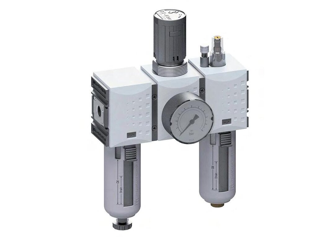 FRL 3-Part G1/4'' 1750 l/min 0.2-4.0bar/3-58psi Auto Metal Futura 1