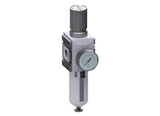 Filter-Regulator G3/8'' 4500 l/min 0.5-8.0bar/7-116psi Semi-Auto Safety Polycarbonate Futura 2