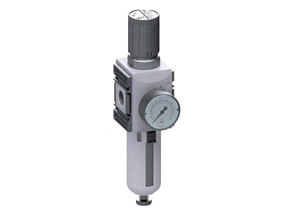 Filter-Regulator G1/2'' 5200 l/min 0.5-8.0bar/7-116psi Auto Polycarbonate Futura 2
