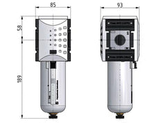 Filter 5microns G3/4'' 8000 l/min Auto Metal Futura 4