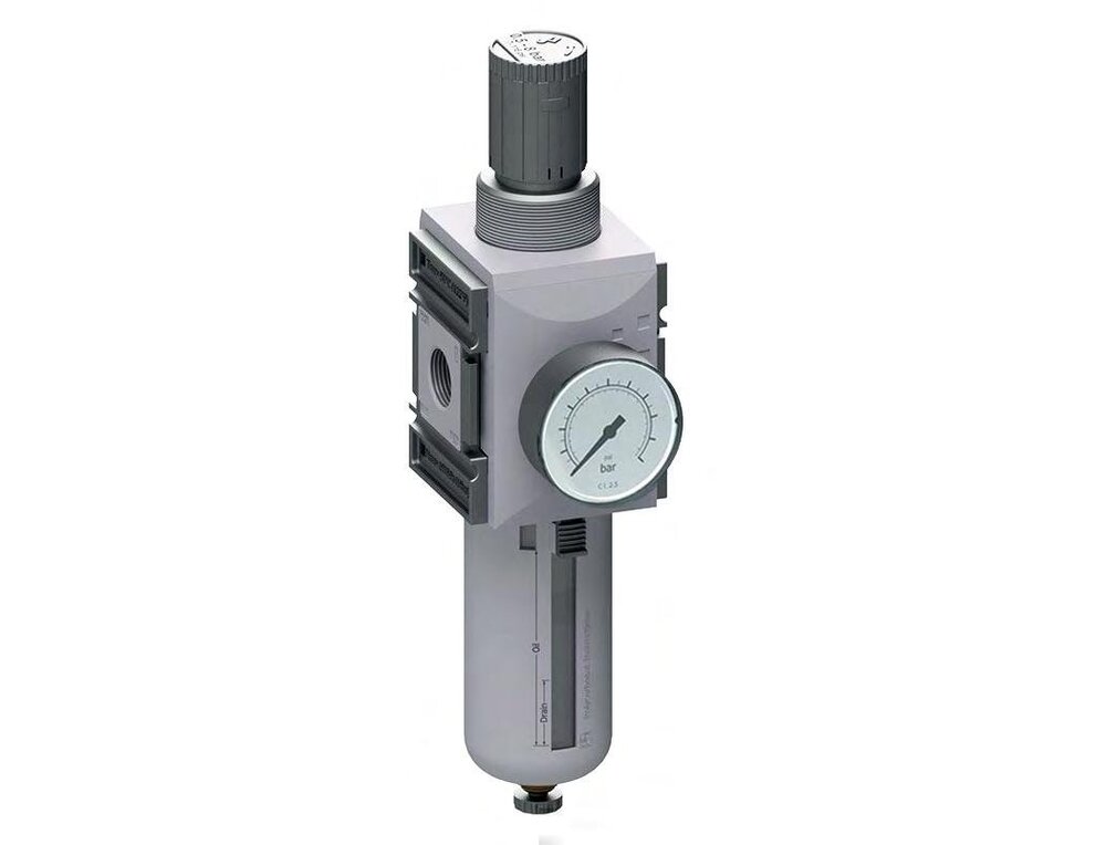 Filter-Regulator G1'' 13000 l/min 0.5-10.0bar/7-145psi Semi-Auto Polycarbonate Futura 4