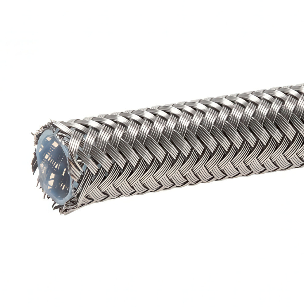 Teflon chemical resistant hose with steel braiding 19.3 mm (ID) 25 m