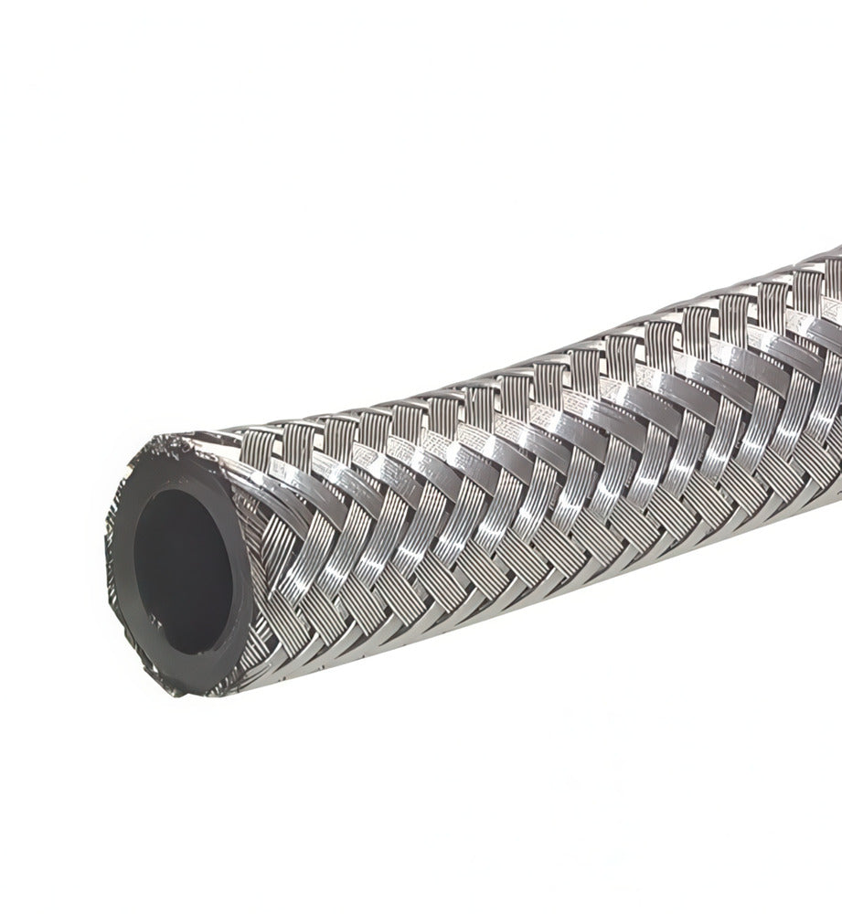 Oil & fuel hose with stainless steel braiding 5.5x9.5 mm 3 m