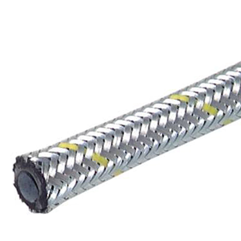 Oil & fuel hose with stainless steel braiding 21x30 mm 20 m