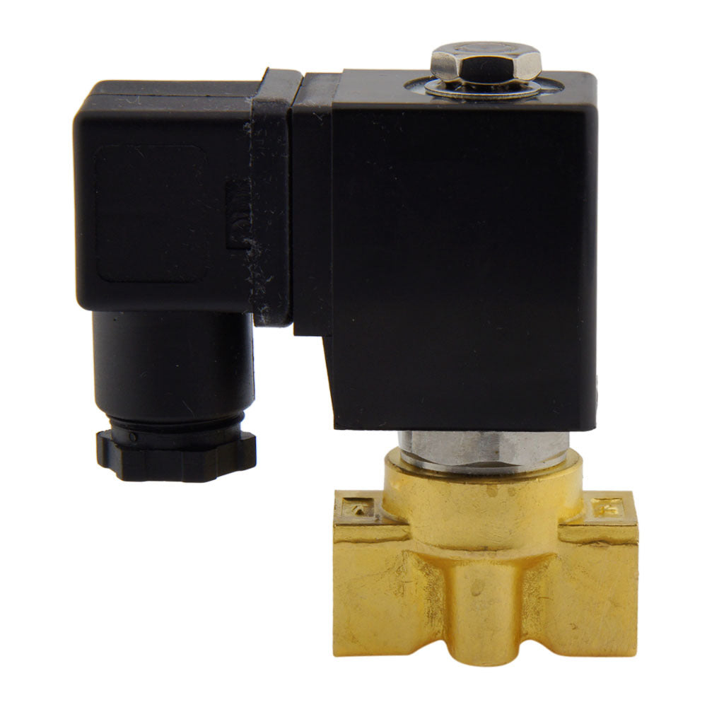 Solenoid Valve HP-DA 1/4'' high pressure brass PTFE 4-100bar 24V AC
