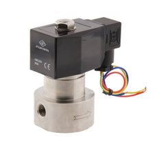 Solenoid Valve HP-IA 1/4'' high pressure stainless steel PTFE 0.5-70ba | Tameson.com